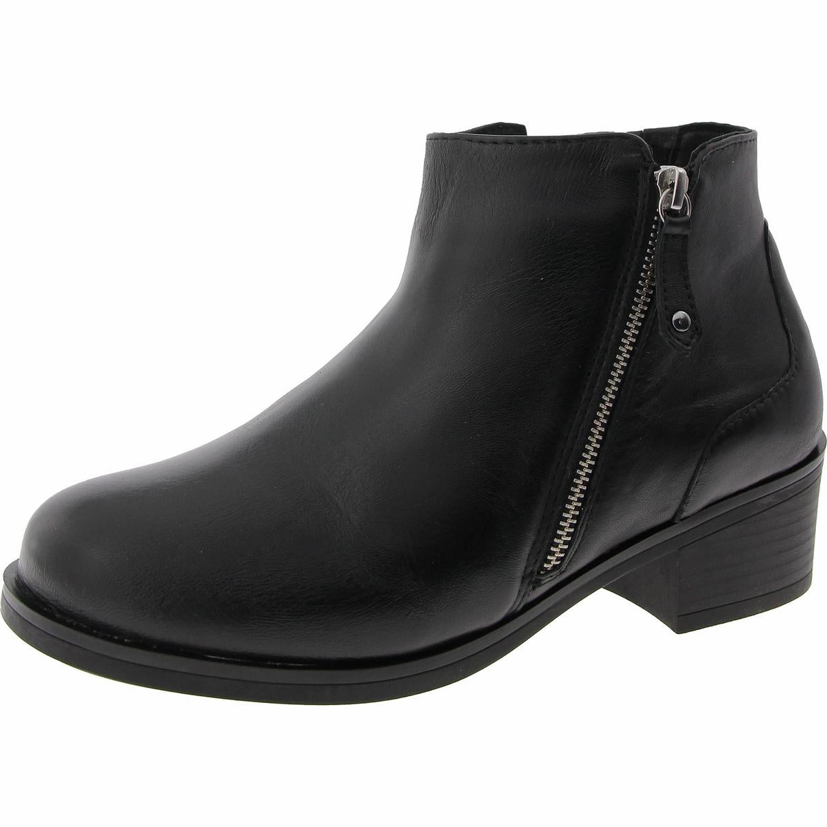 Dixon Womens Double Zipper Ankle Boots