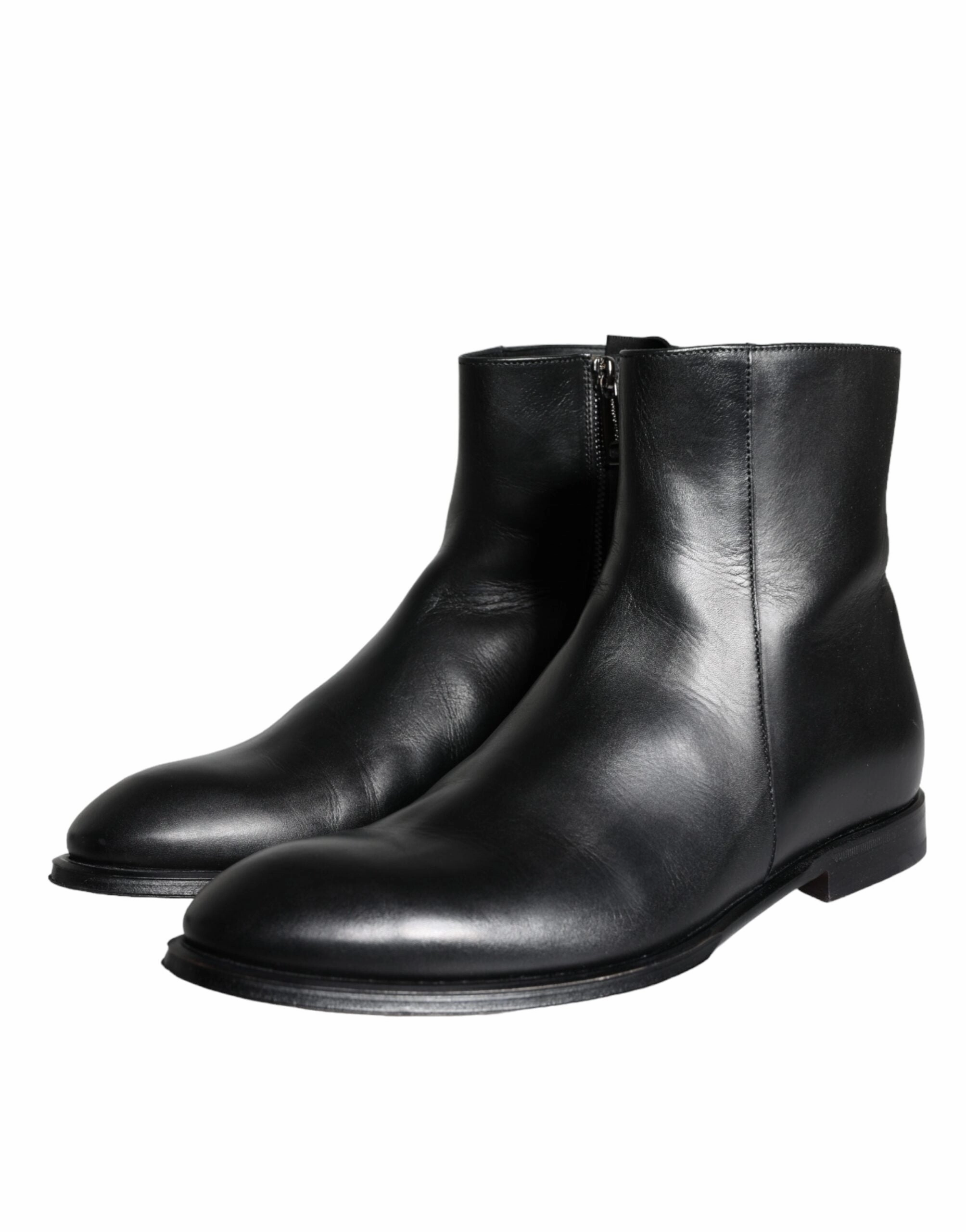 Dolce & Gabbana Calf Leather Men Ankle Boots Men Men's Shoes