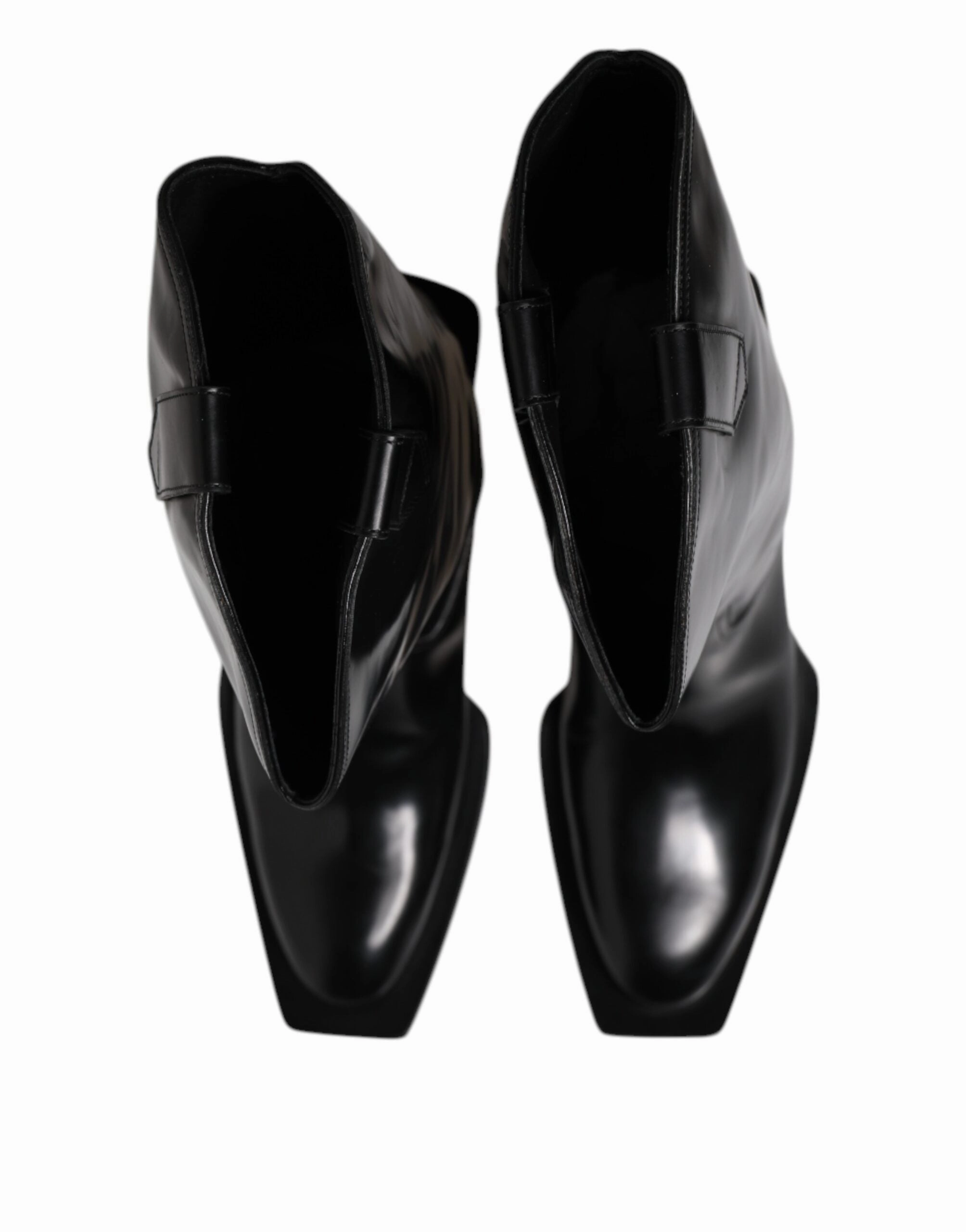 Dolce & Gabbana Calfskin Leather Logo High Boots Men's Shoes