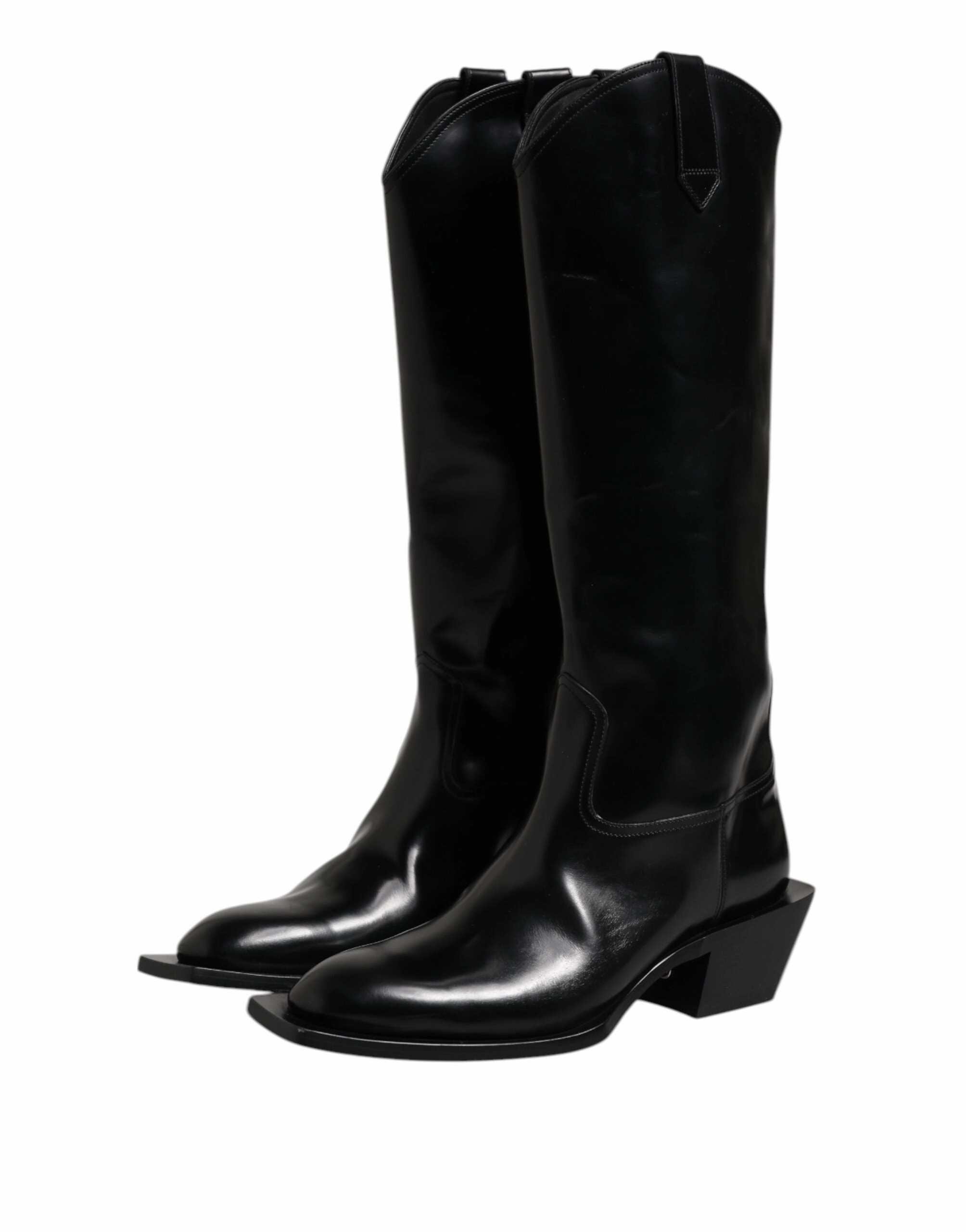 Dolce & Gabbana Calfskin Leather Logo High Boots Men's Shoes