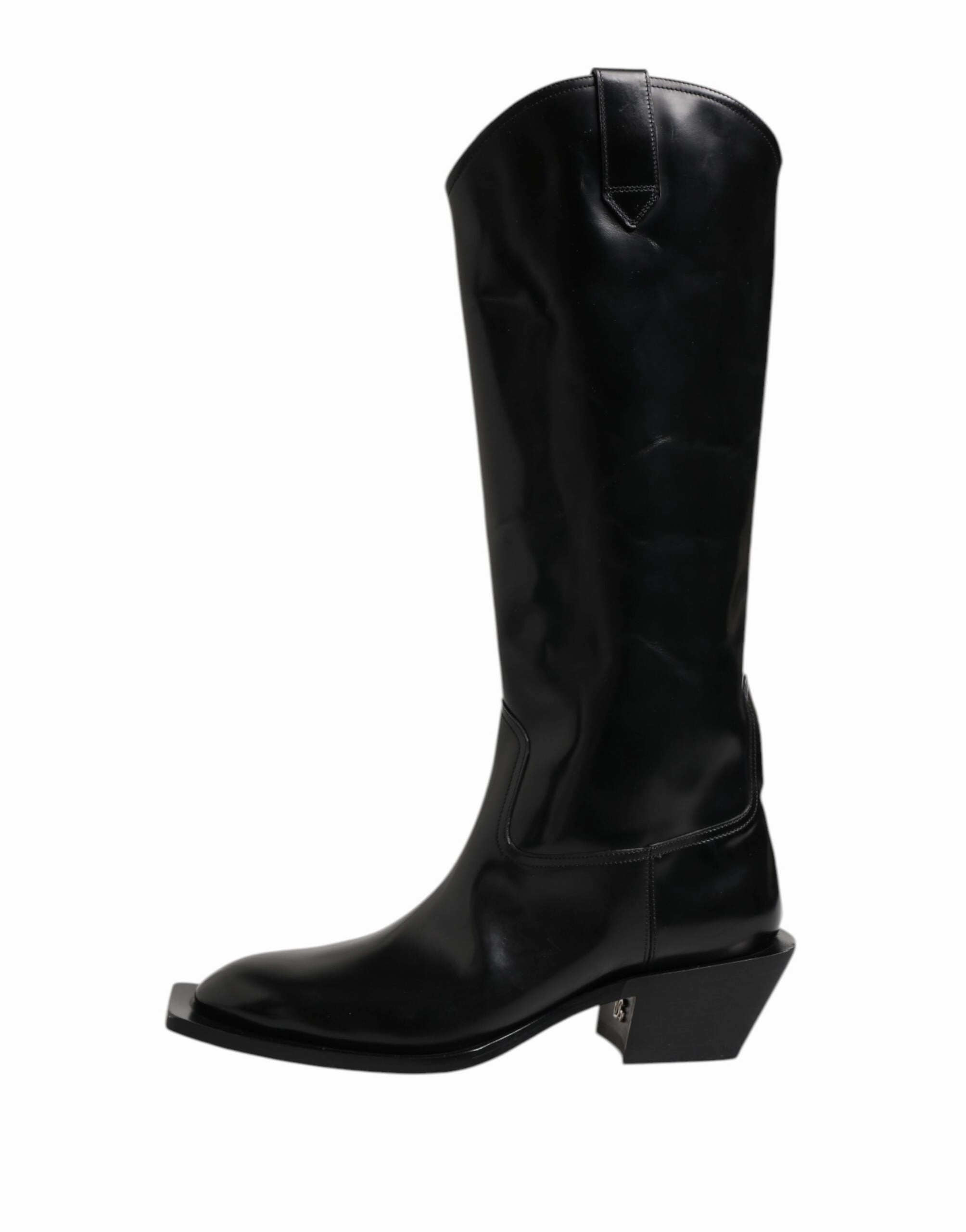 Dolce & Gabbana Calfskin Leather Logo High Boots Men's Shoes