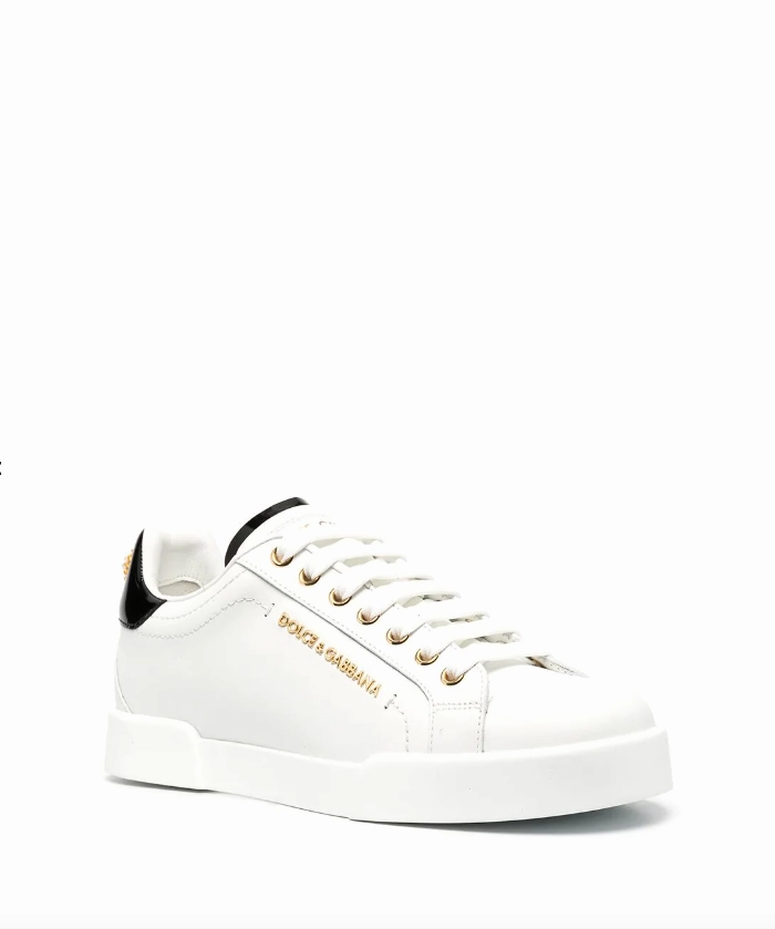 Dolce & Gabbana calfskin nappa Portofino sneakers with lettering