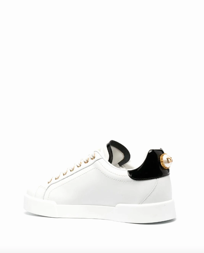 Dolce & Gabbana calfskin nappa Portofino sneakers with lettering