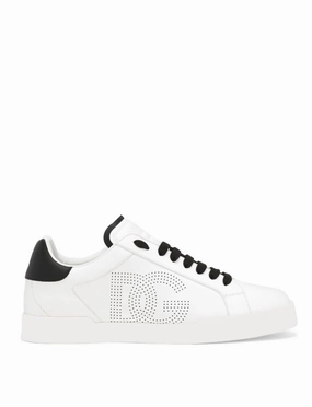 Dolce & Gabbana calfskin Portofino sneakers Mens Shoes online flash sale