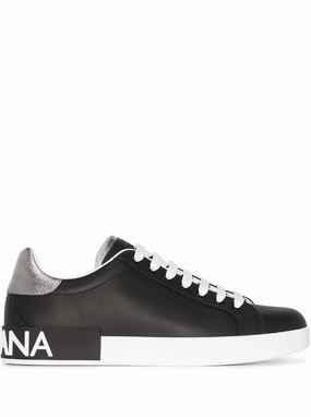 Dolce & Gabbana calfskin Portofino sneakers Mens Shoes online flash sale