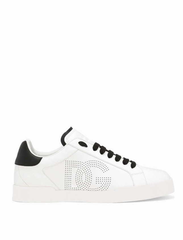 Dolce & Gabbana calfskin Portofino sneakers Mens Shoes online flash sale