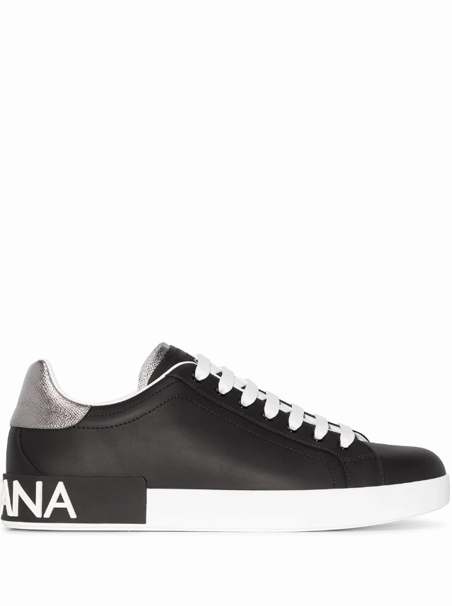Dolce & Gabbana calfskin Portofino sneakers Mens Shoes online flash sale