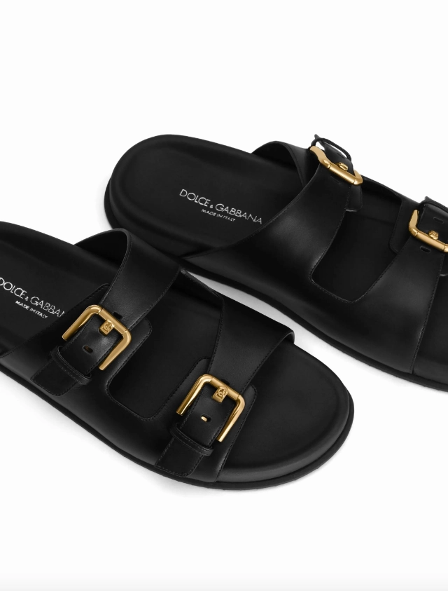 Dolce & Gabbana calfskin sliders