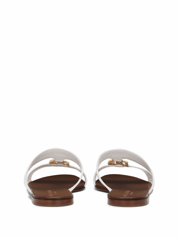 Dolce & Gabbana Calfskin sliders with DG logo