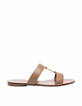 Dolce & Gabbana Calfskin sliders with DG logo Womens Shoes cheap promo