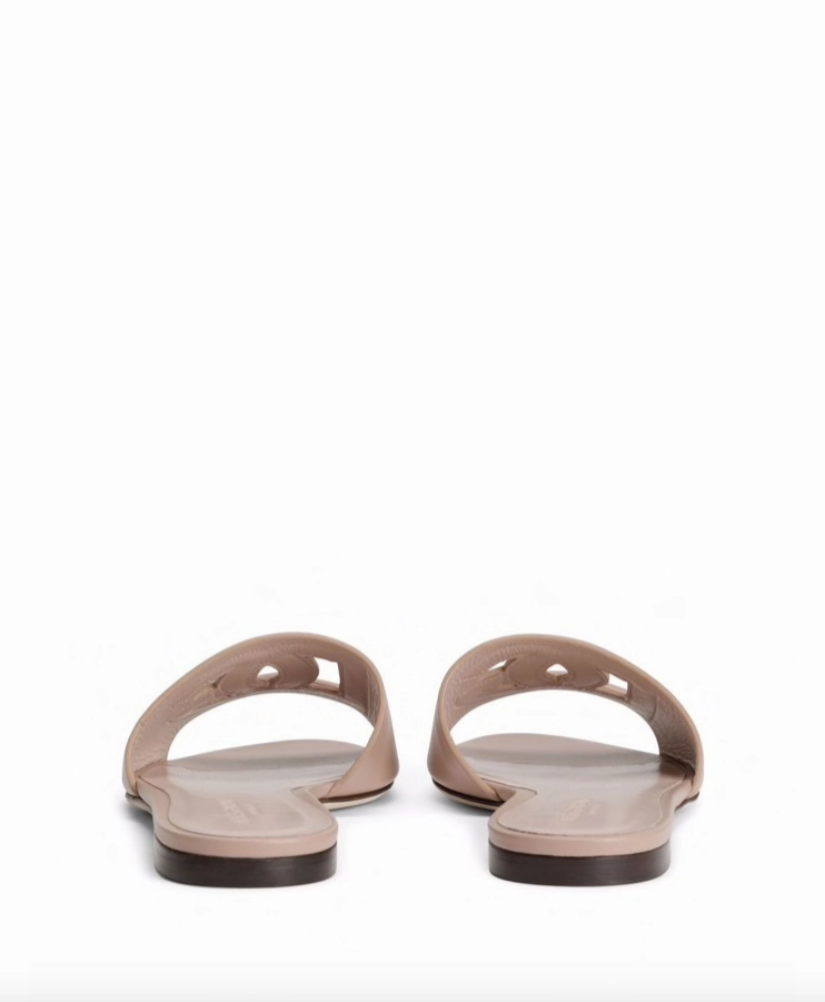Dolce & Gabbana Calfskin slides with DG logo