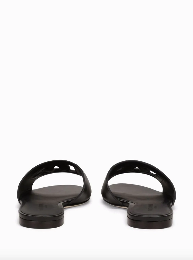 Dolce & Gabbana Calfskin slides with DG logo