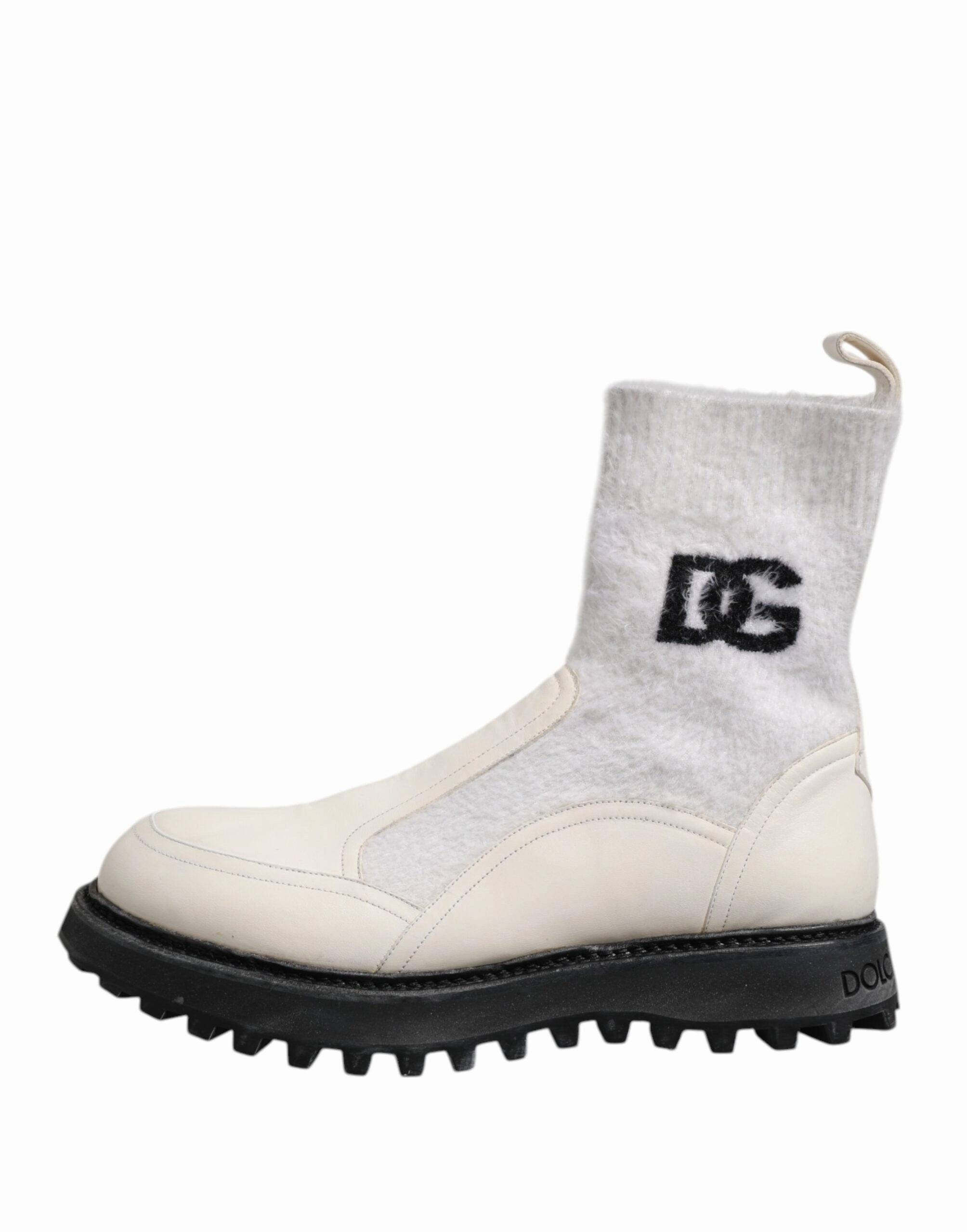 Dolce & Gabbana  DG Logo Mid Calf Boots Men's Shoes