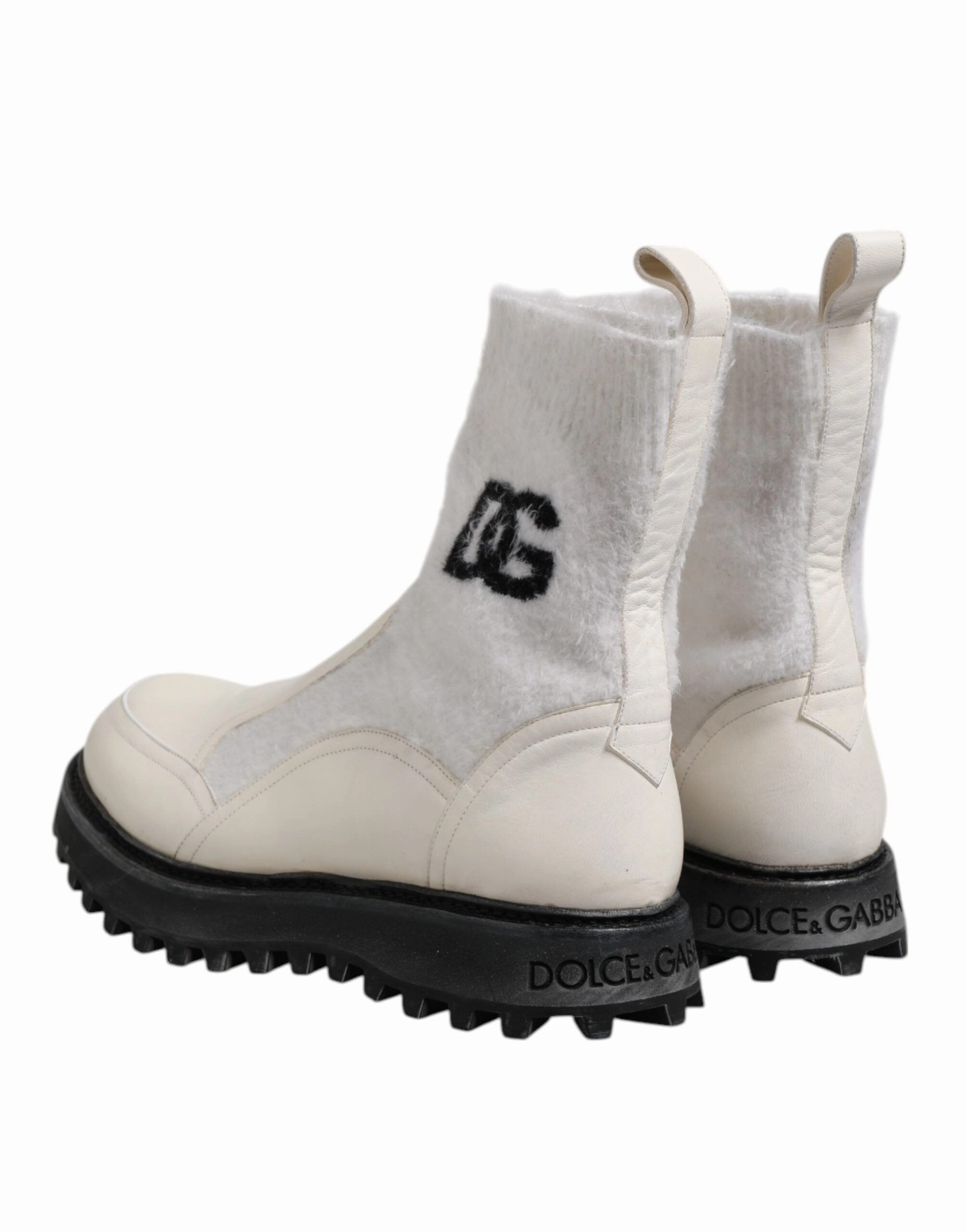 Dolce & Gabbana  DG Logo Mid Calf Boots Men's Shoes
