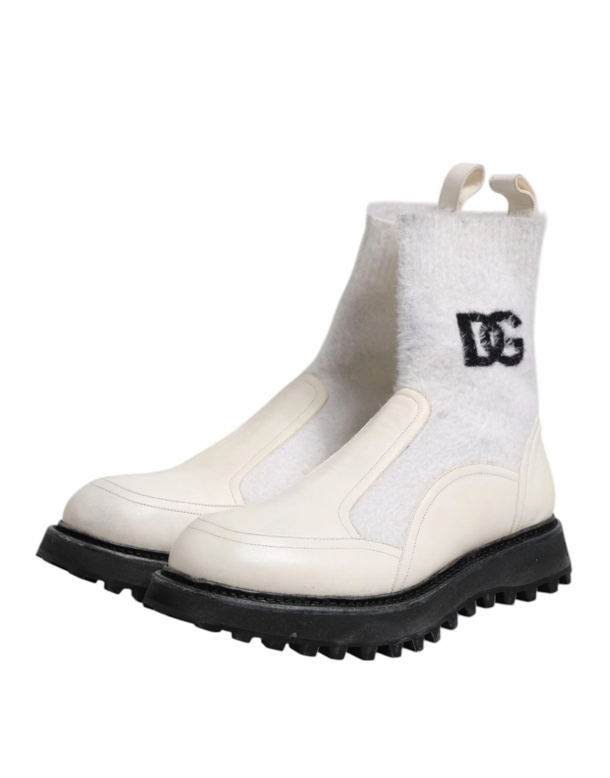 Dolce & Gabbana  DG Logo Mid Calf Boots Men's Shoes