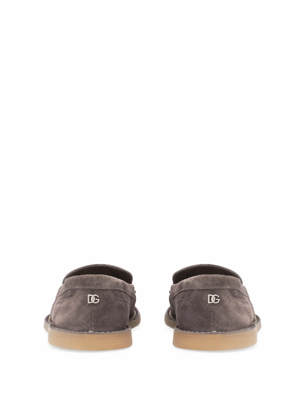 Dolce & Gabbana DG-plaque suede loafers