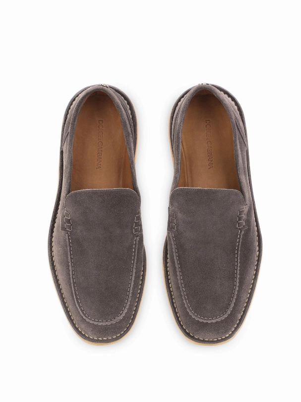 Dolce & Gabbana DG-plaque suede loafers