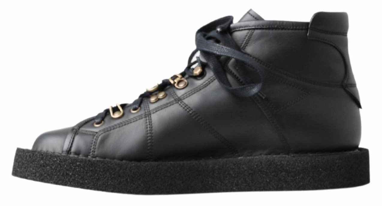 Dolce & Gabbana Elegant Ankle Boots with Chain Men's Detail
