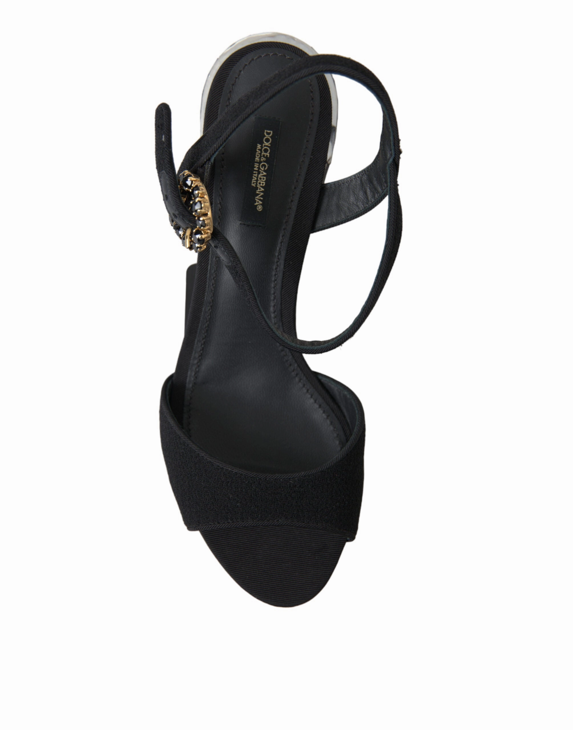 Dolce & Gabbana Elegant Ankle Strap Sandals with Mirror Women's Heels
