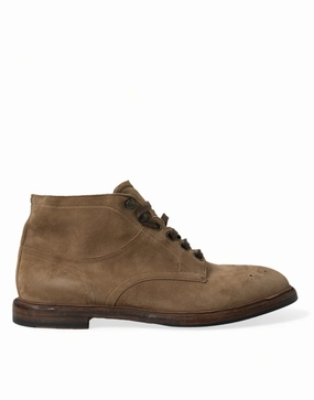 Dolce & Gabbana Elegant Leather Ankle Lace-Up Men's Boots Buy Mens Chukkas online shop