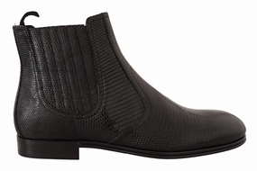 Dolce & Gabbana Elegant Leather Lizard Skin Derby Men's Boots Buy Mens Chukkas online shop