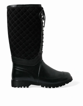 Dolce & Gabbana Elegant Quilted Lace-Up Rain Men's Boots Buy Mens Chukkas online shop