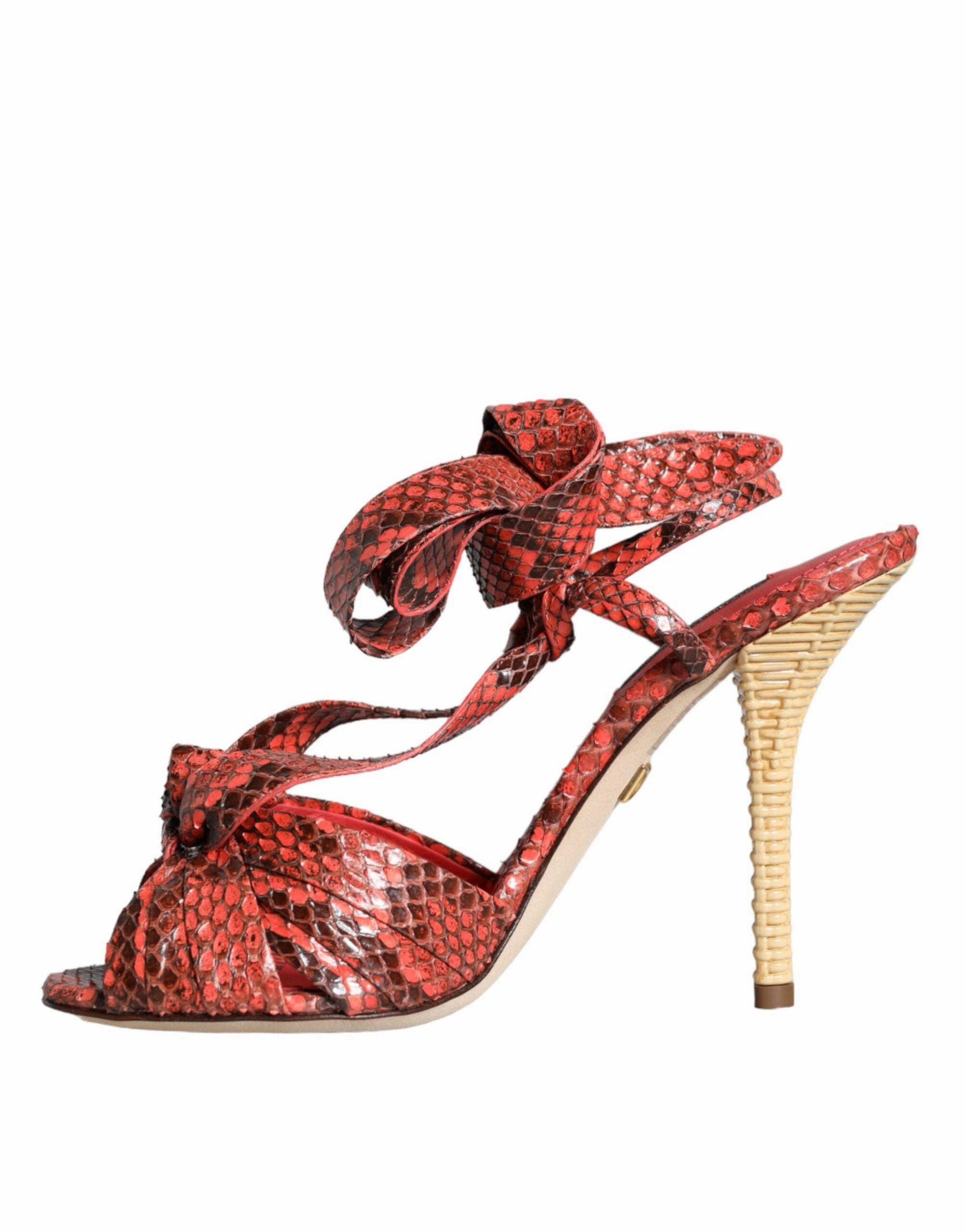 Dolce & Gabbana Exotic Leather Heels Sandals Women's Shoes