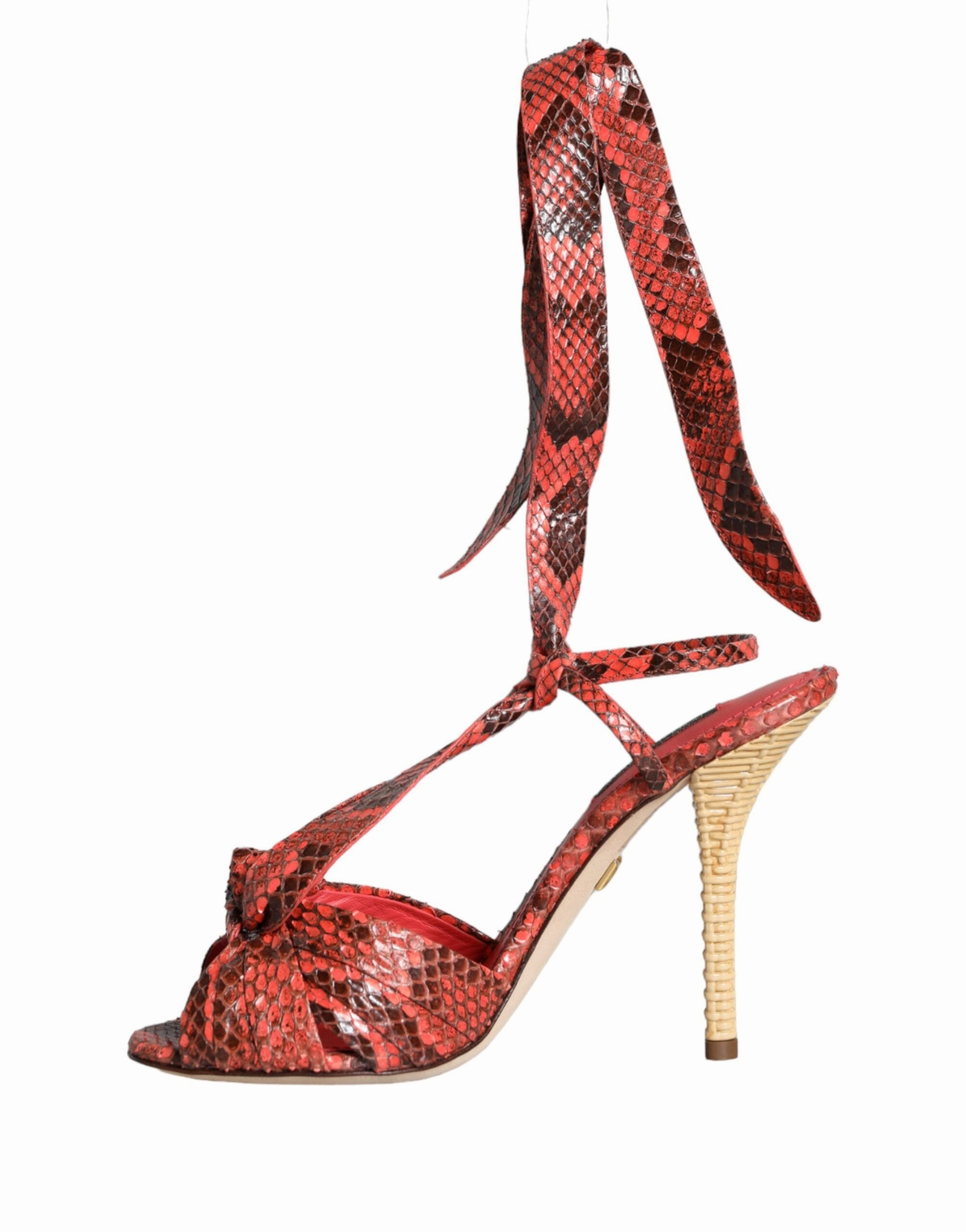 Dolce & Gabbana Exotic Leather Heels Sandals Women's Shoes