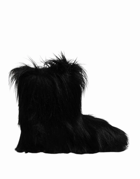 Dolce & Gabbana Faux Fur Mid Calf Boots Men's Shoes Buy Mens Chukkas online shop