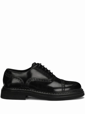 Dolce & Gabbana Francesina leather derby shoes Mens Shoes online flash sale