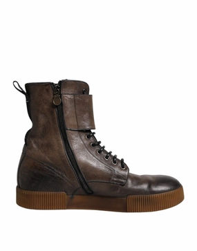 Dolce & Gabbana Horse Leather Mid Calf Boots Men's Shoes (Pre-Owned) Buy Mens Chukkas online shop