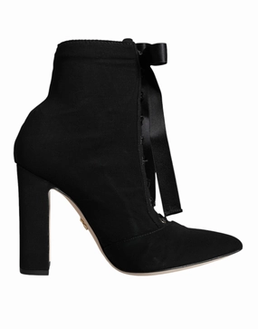 Dolce & Gabbana Jersey Stretch Ankle Booties Women's Shoes Promo on Womens Fashionable Boots