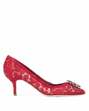 Dolce & Gabbana lace rainbow pumps with brooch Womens Shoes cheap promo