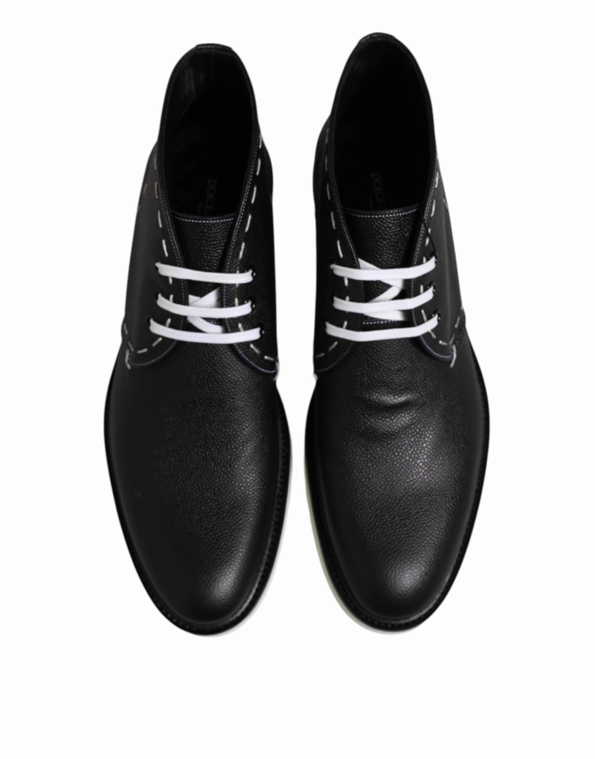Dolce & Gabbana  Leather Ankle Boots Men's Shoes