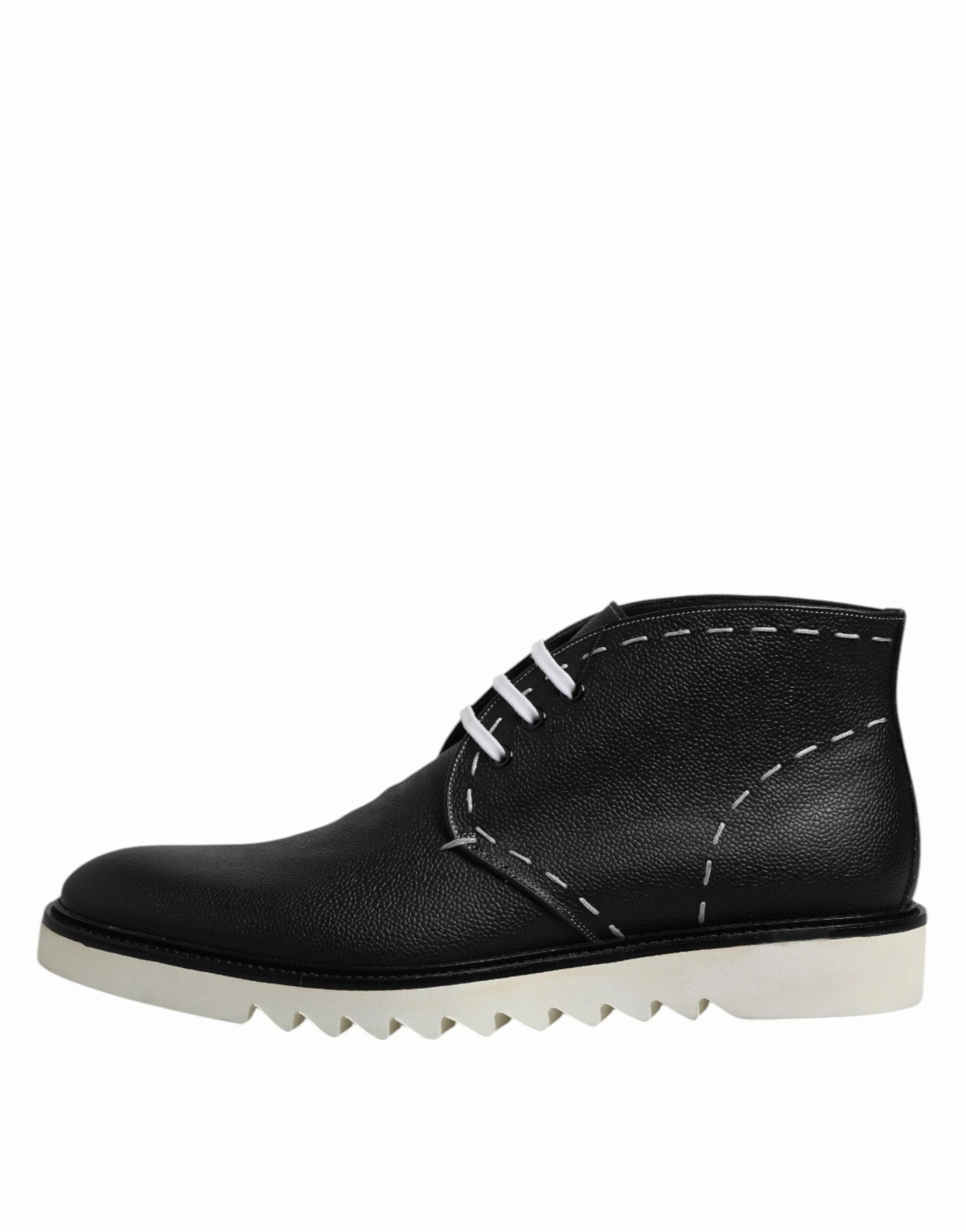 Dolce & Gabbana  Leather Ankle Boots Men's Shoes