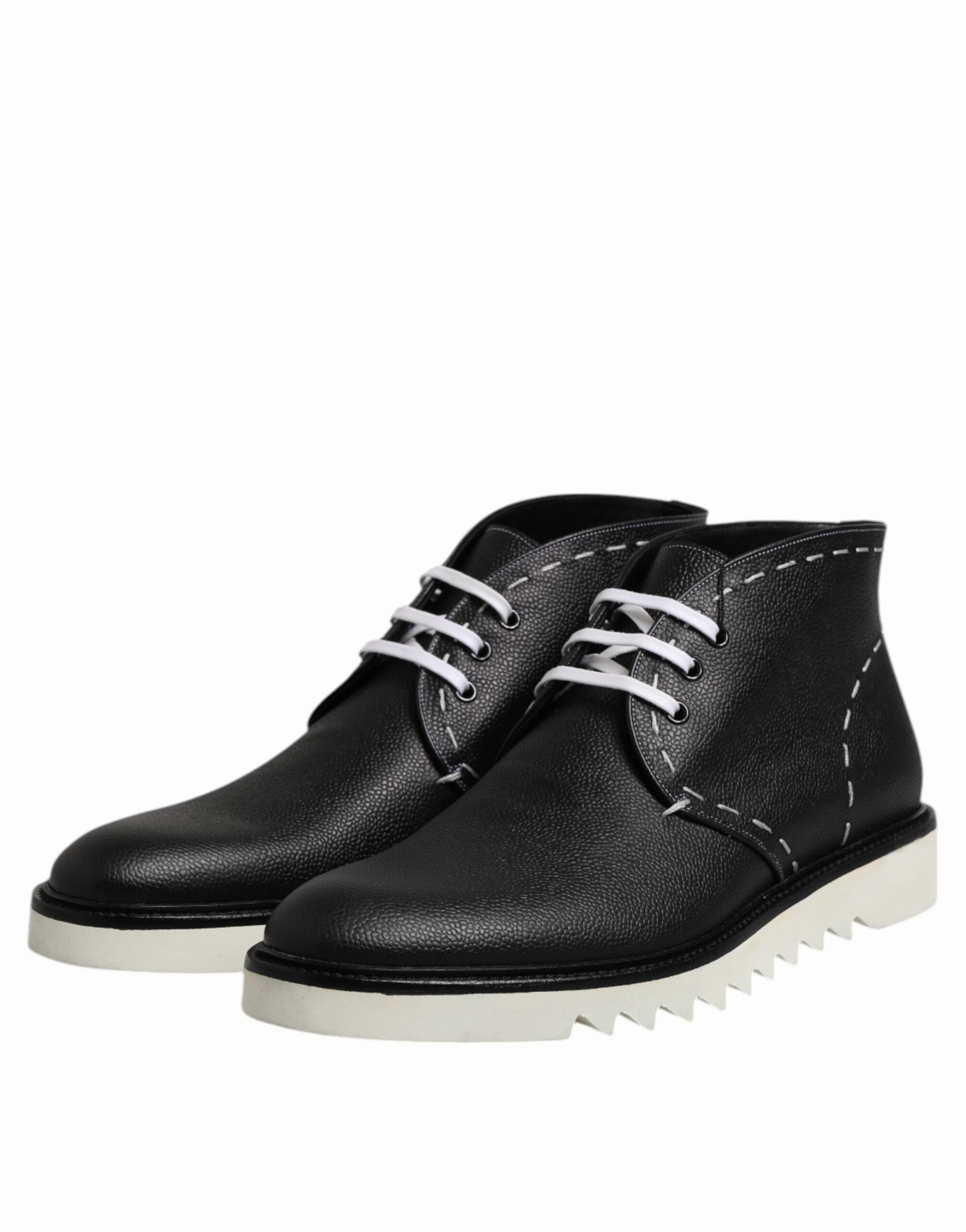 Dolce & Gabbana  Leather Ankle Boots Men's Shoes