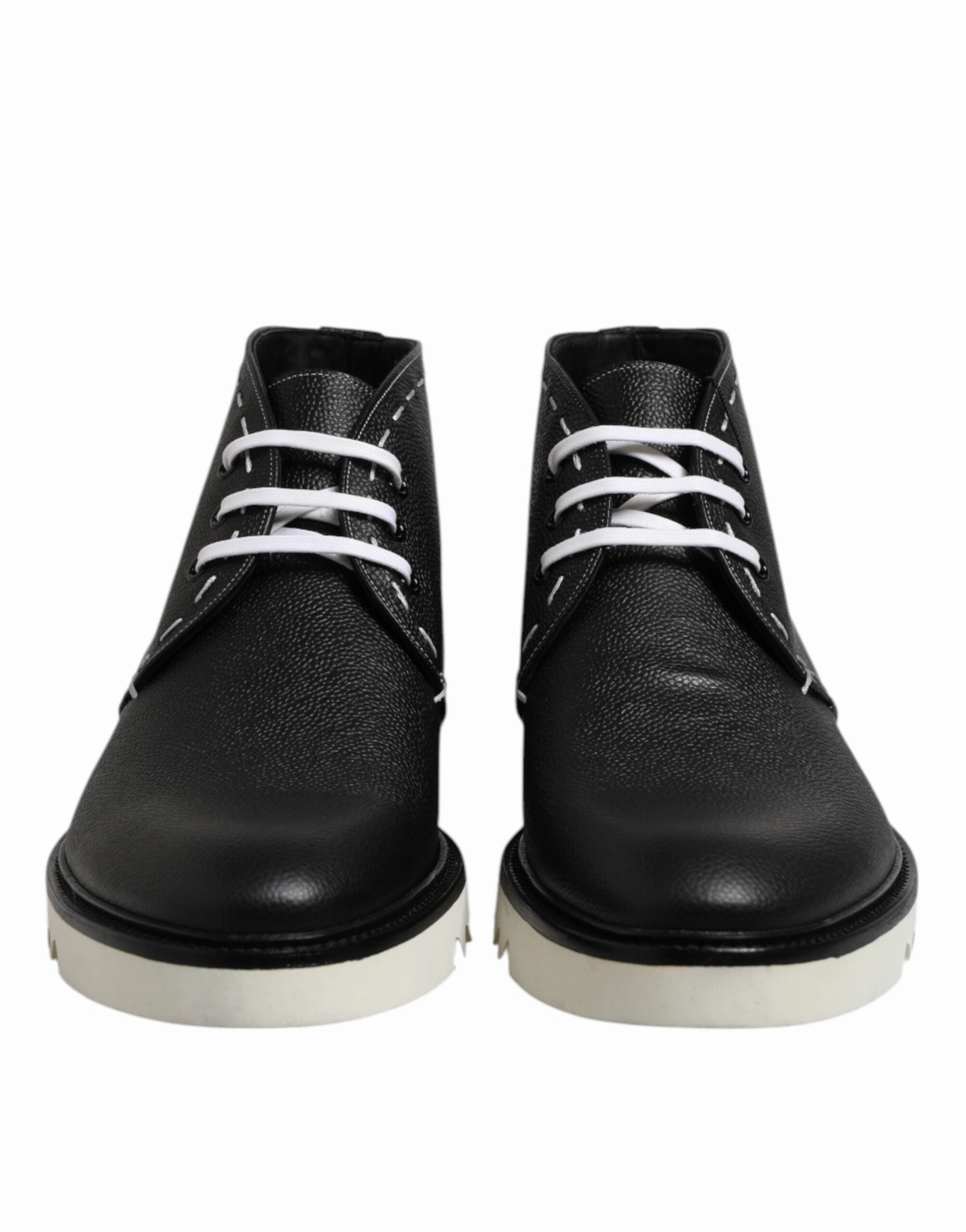 Dolce & Gabbana  Leather Ankle Boots Men's Shoes