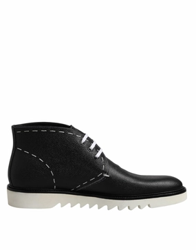 Dolce & Gabbana  Leather Ankle Boots Men's Shoes Buy Mens Chukkas online shop