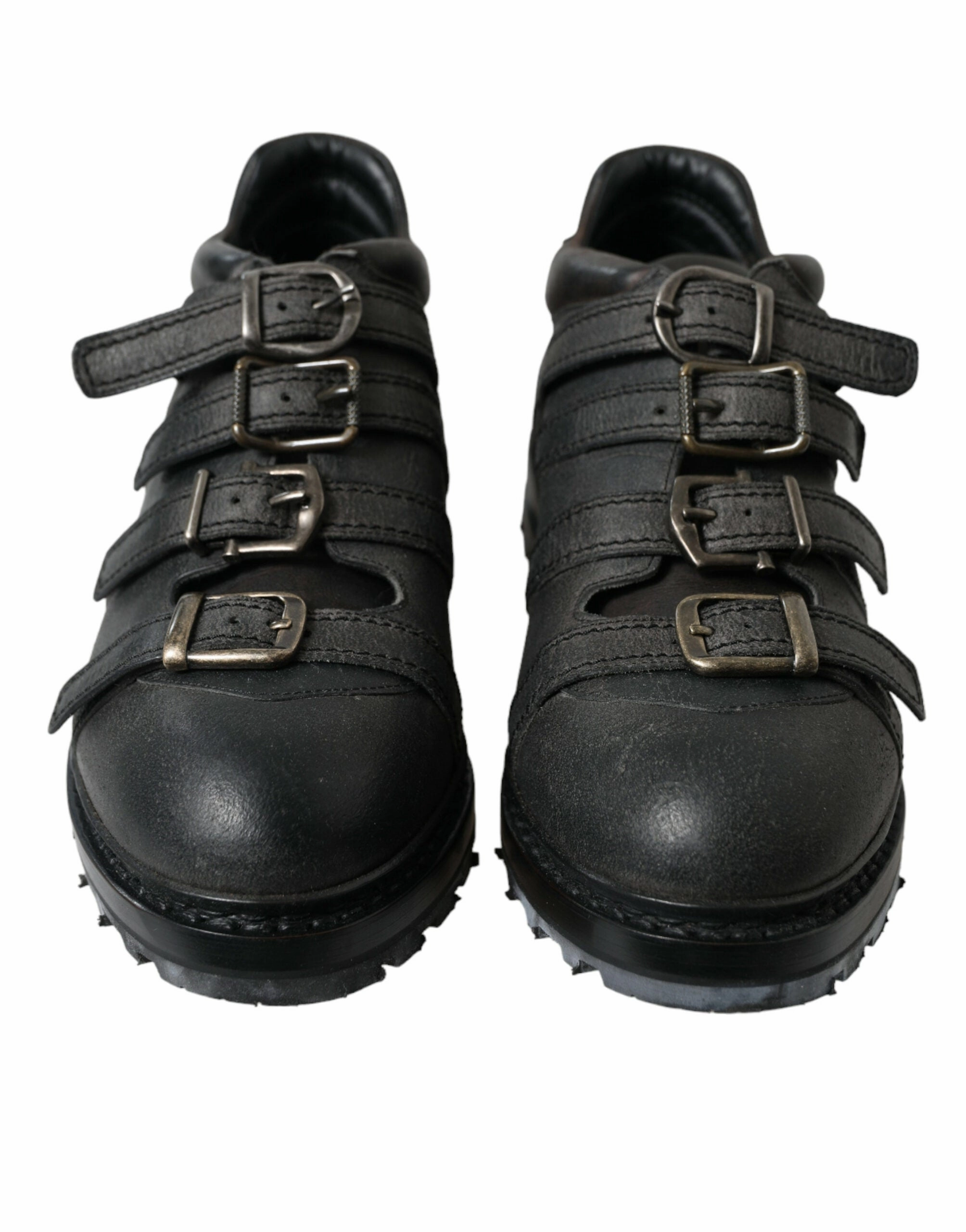 Dolce & Gabbana Leather Ankle Strap Men's Boots