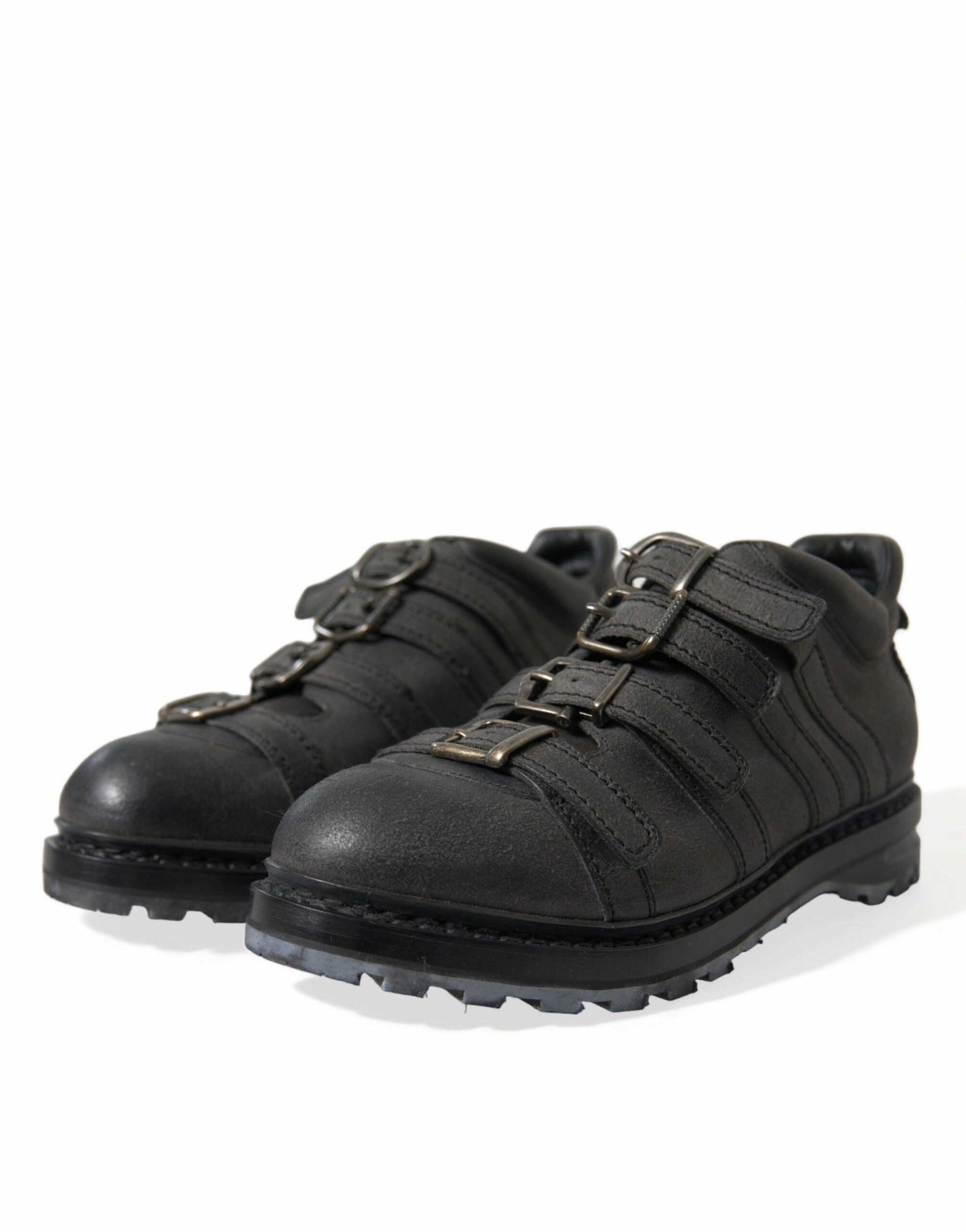 Dolce & Gabbana Leather Ankle Strap Men's Boots