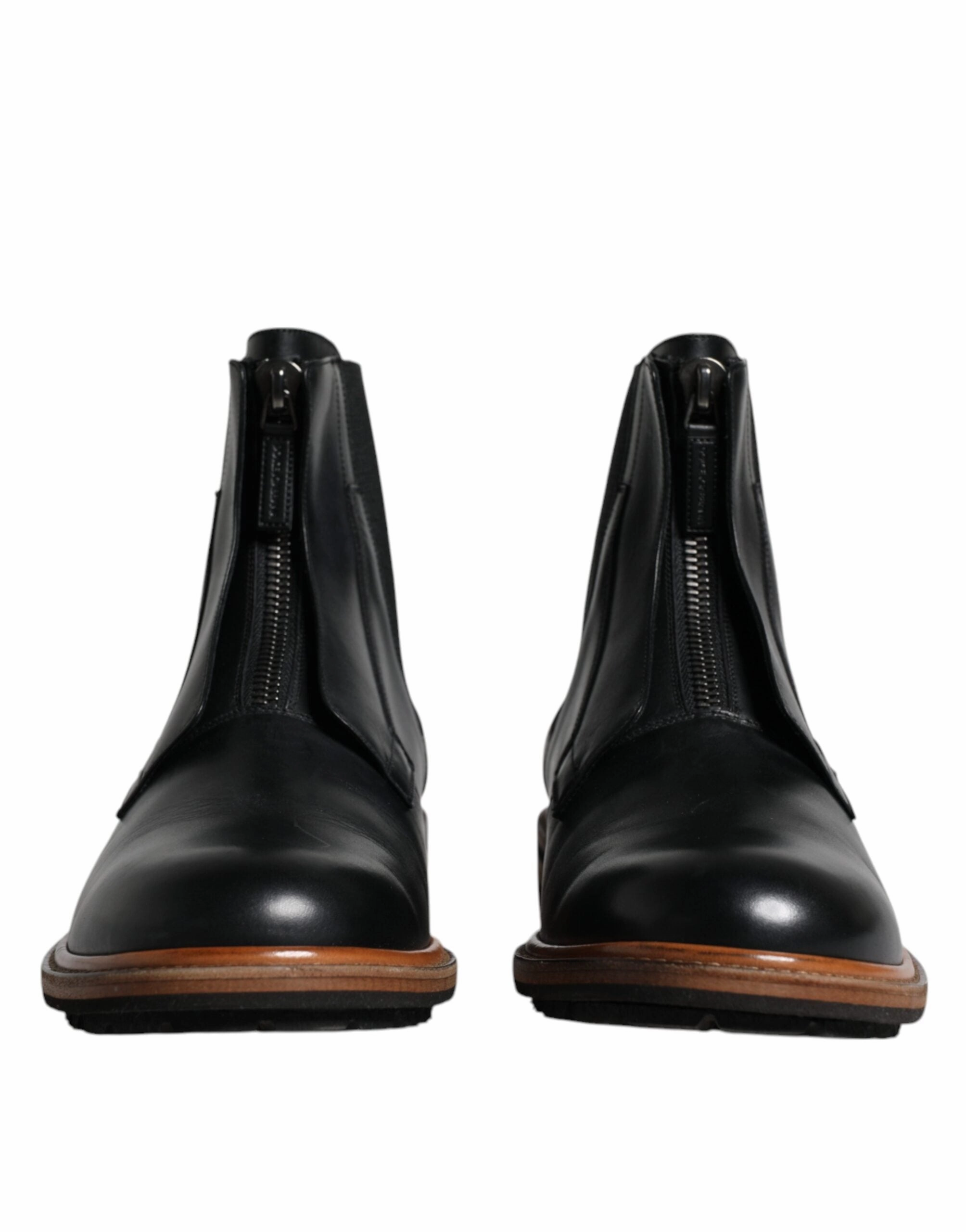 Dolce & Gabbana Leather Chelsea Mid Calf Men Boots Men's Shoes