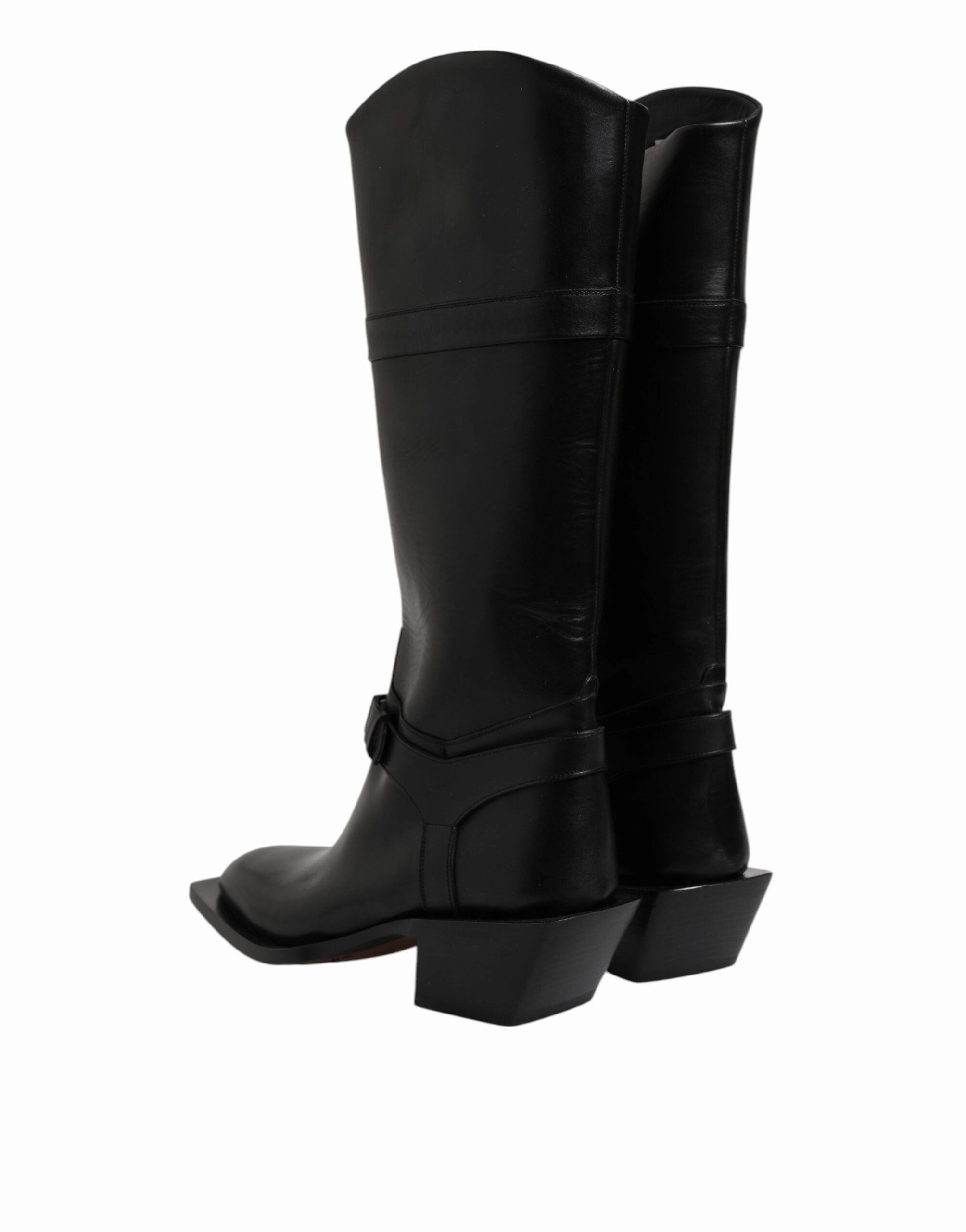 Dolce & Gabbana Leather High Boots Flats Men's Shoes