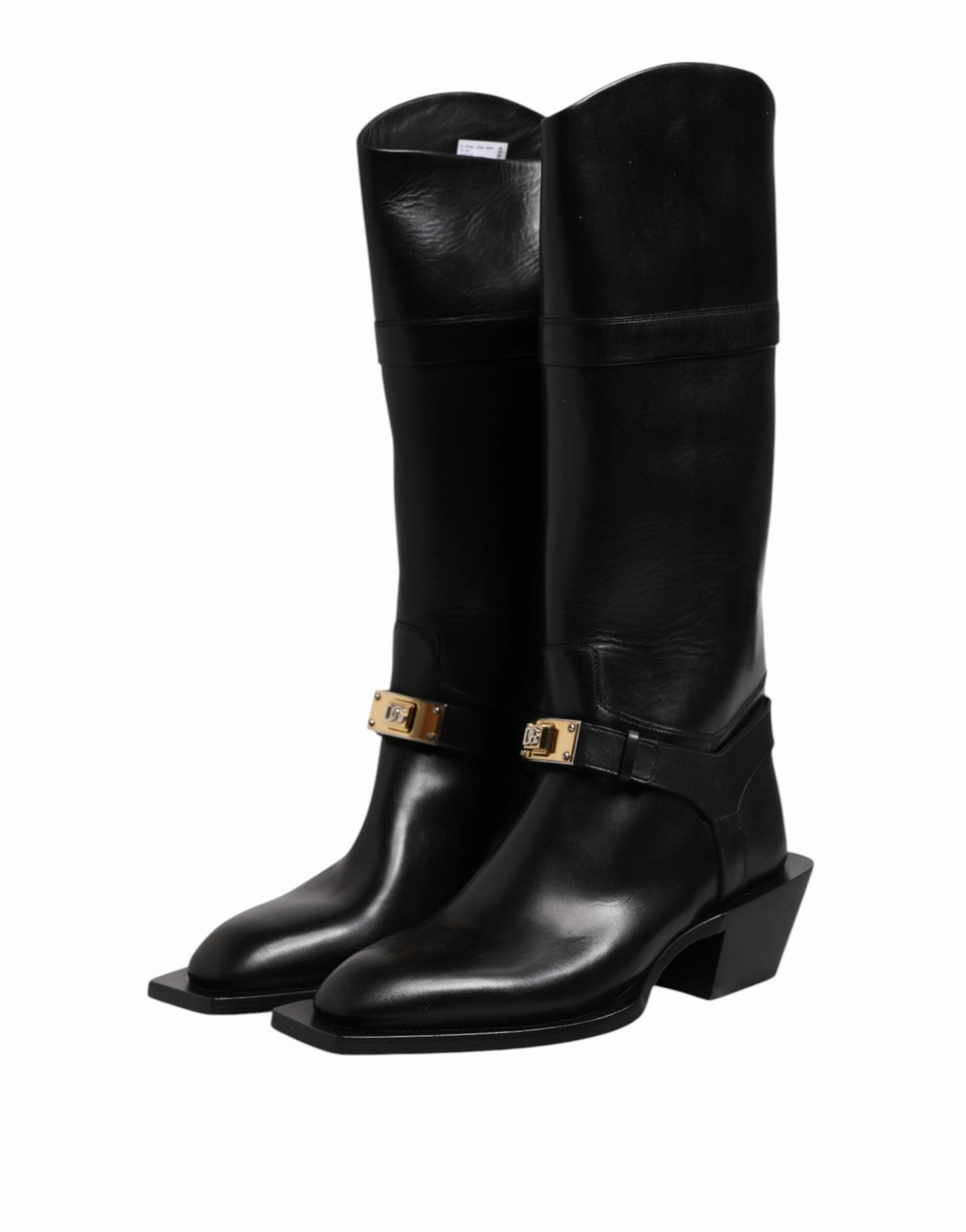 Dolce & Gabbana Leather High Boots Flats Men's Shoes