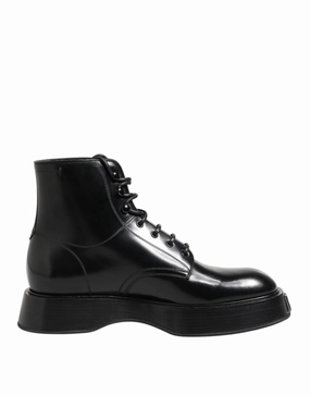 Dolce & Gabbana Leather Logo Ankle Boots Lace Up Men's Shoes Buy Mens Chukkas online shop