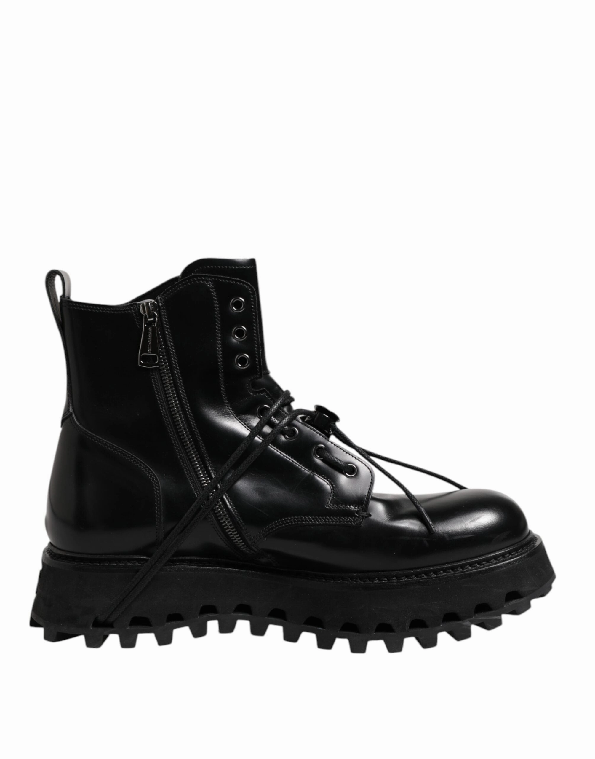 Dolce & Gabbana Leather Logo Ankle Boots Lace Up Men's Shoes Buy Mens Chukkas online shop