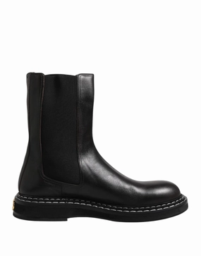 Dolce & Gabbana Leather Mid Calf Boots Flats Men's Shoes Buy Mens Chukkas online shop