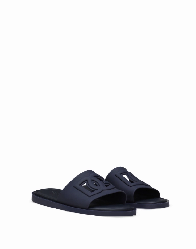 Dolce & Gabbana logo-embossed cut-out slides