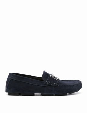 Dolce & Gabbana logo-lettering loafers Mens Shoes online flash sale