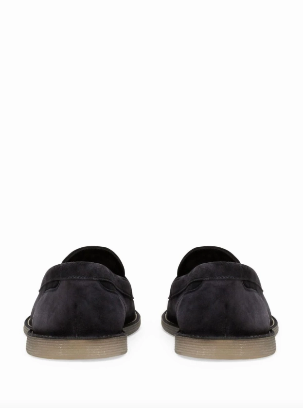 Dolce & Gabbana logo-lettering suede loafers