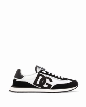 Dolce & Gabbana mixed-material DG cushion sneakers Mens Shoes online flash sale